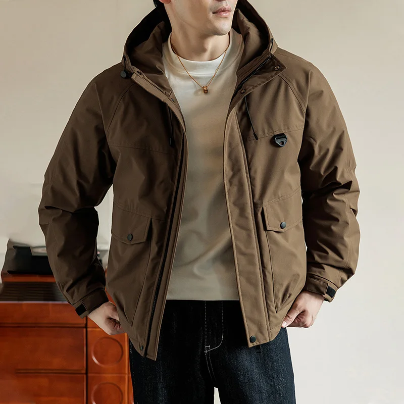 

Новая зимняя мужская куртка, молодежная модная свободная посадка, ветрозащитная парка, верхняя одежда, пальто, модная куртка-парка, пуховики, верхняя одежда