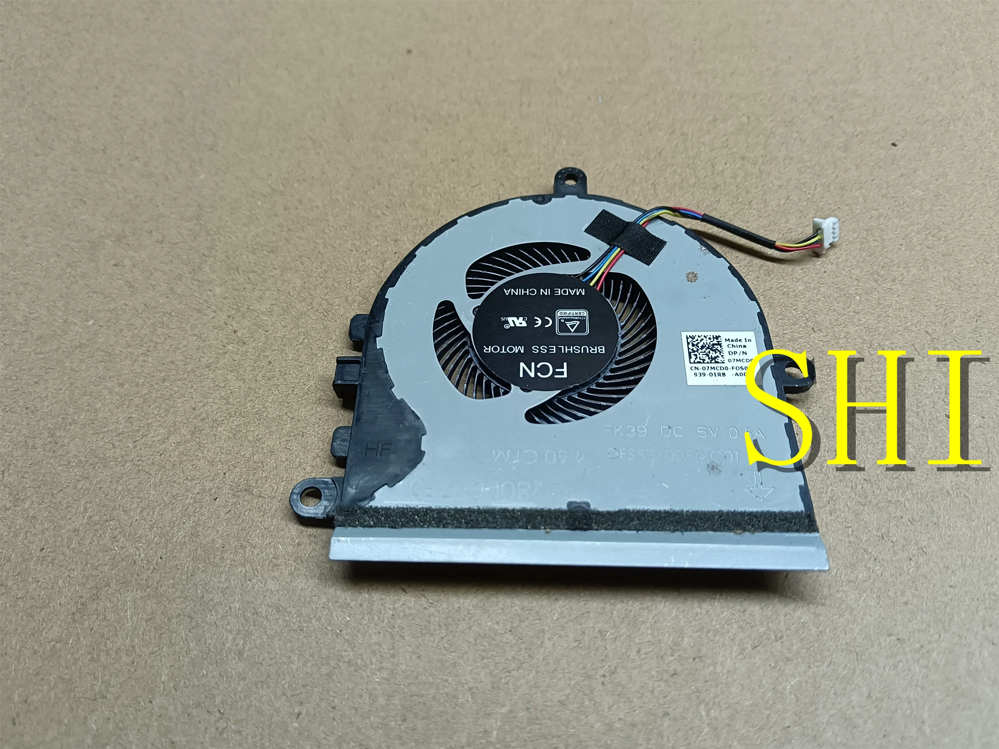 

07MCD0 Used CPU Cooling Fan FOR Dell Inspiron 5570 15-5575 15-5570 P75F 3583 3585 7MCD0 DC28000K7F0 Radiator free shipping