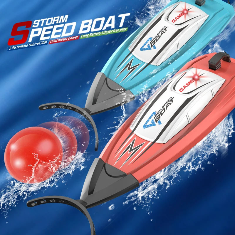 Mini RC Boat 2.4G Remote Control Speedboat for Children Radio Controlled Boats Bathtub Pool Competitive Game Electric Boats Toy