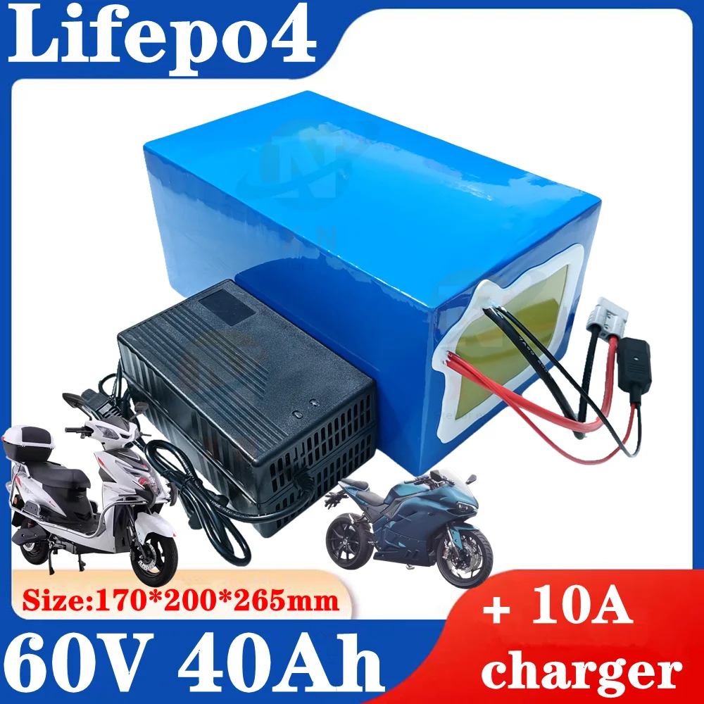 lithium 60V 40Ah XN lifepo4 battery with BMS deep cycle for 3000w Electric Bicycle Forklift Scooter motorcycle AGV +10A charger