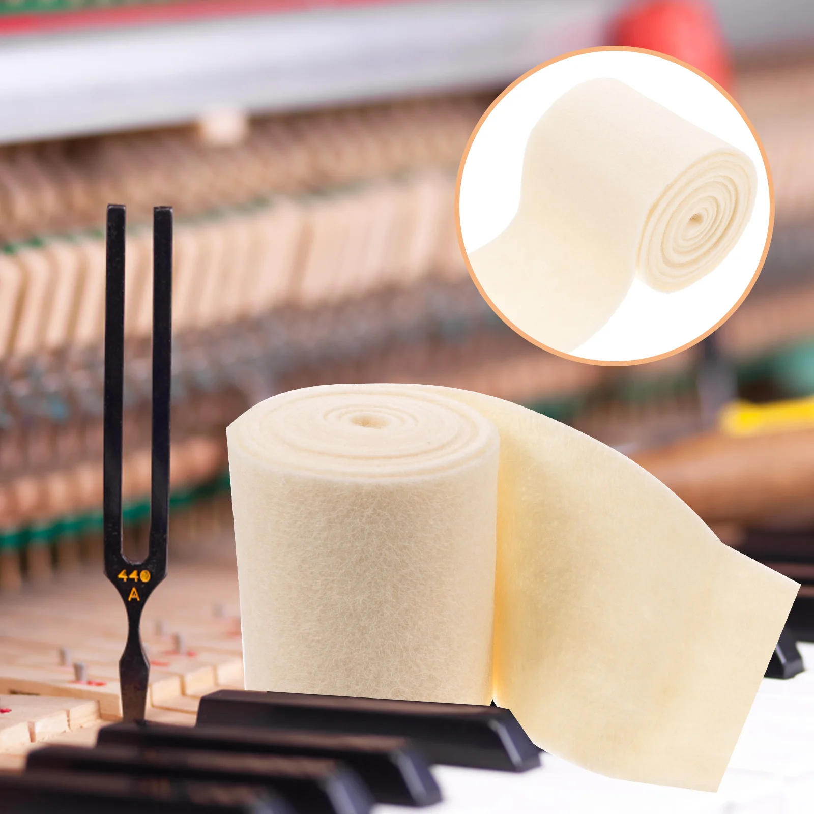 

Piano Felt Silence Cotton Cut-to-size Convenient Mute Strip Tuning for Accessory Bar Tool Kit Wool