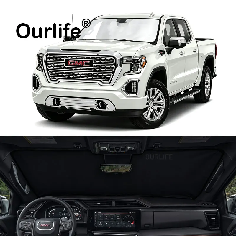 For GMC Sierra 2025~2020 Car styling Nano-Insulat Windshield Sunshade Front Window Sun Shade Visor Auto Interior Accessories