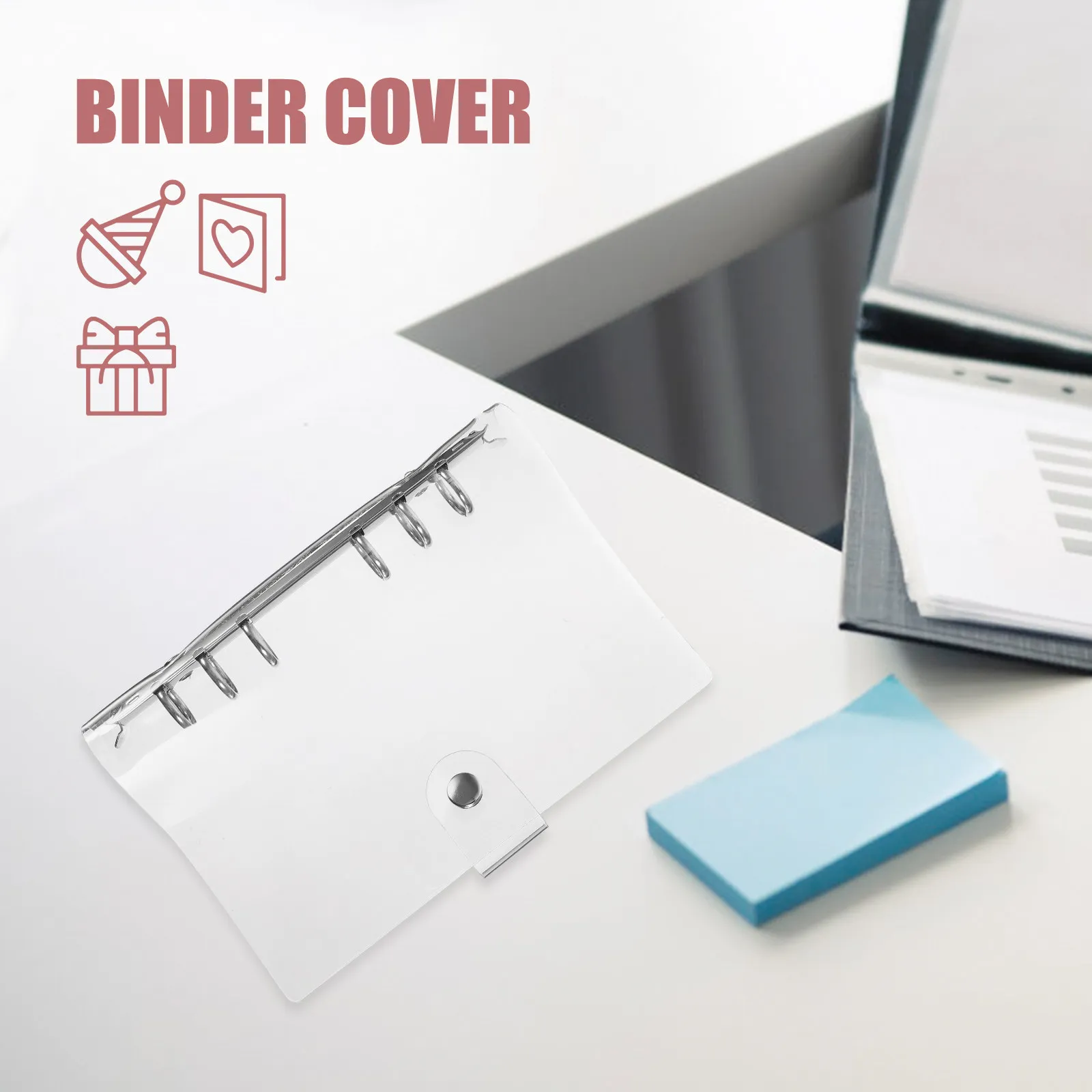 

3Pcs PVC Loose Leaf Binder Cover Clear 6-Ring Adjustable Notebook Shell Protective Folder Organizer for Planner Journal Diary