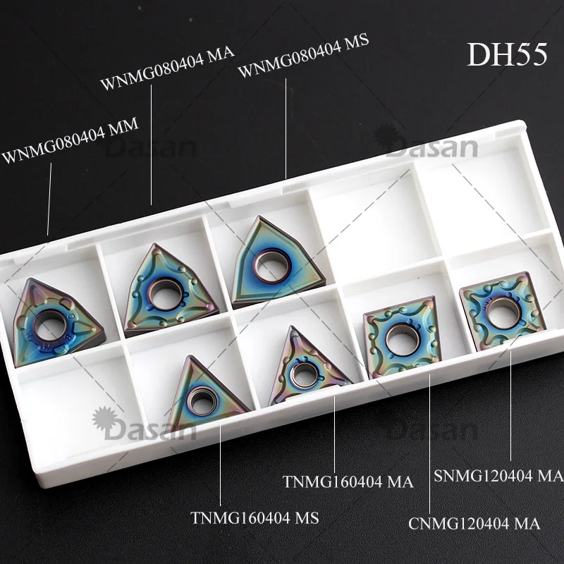 TNMG160404 TNMG160408 MA MS DH55 TNMG Turning Tools Inserts CNC Lathe Cutter Cutting Hardened steel Tool Parts for Metal