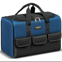 30% mais capacidade 1680d oxford pano quadrado saco de ferramentas com multi bolsos à prova dwaterproof água ferramenta organizador bolsa ferramentas eletricista