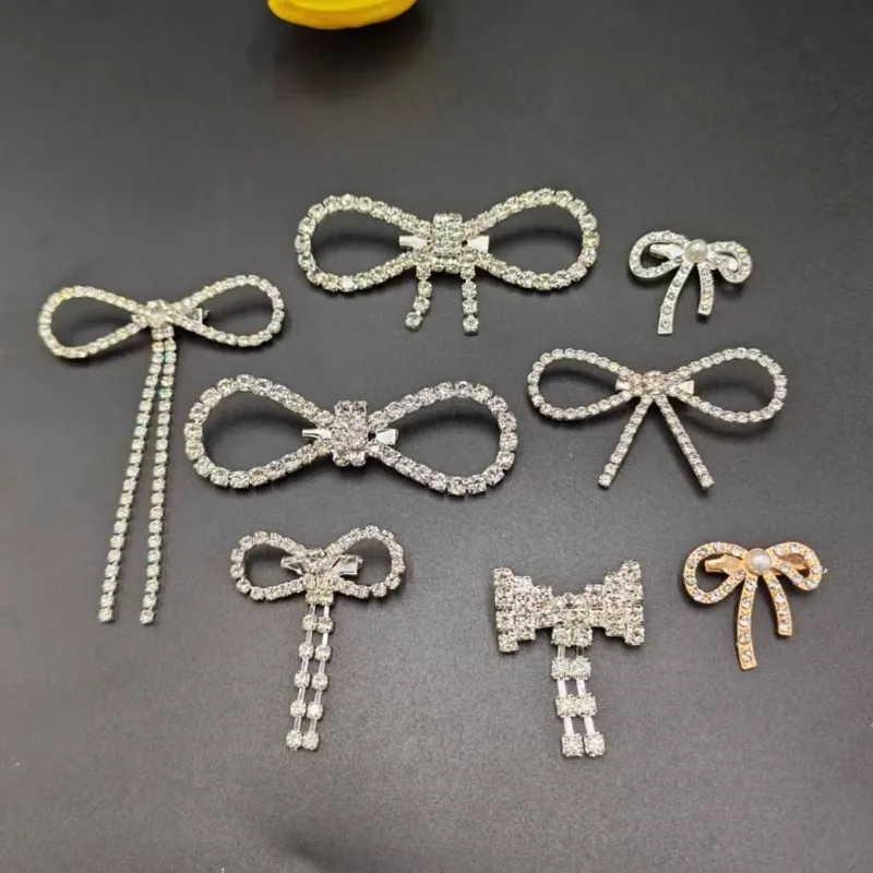 

Новая изысканная брошь-бант со стразами, высококачественный свитер, кардиган, шерстяные украшения, роскошные аксессуары для одежды, материалы