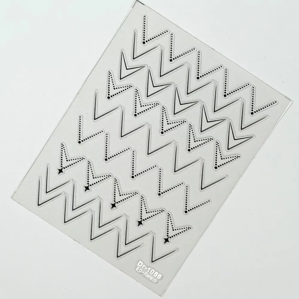 幾何学的なラインスターネイルステッカー 5D エンボスネイルアートデコレーションステッカー女性のための DIY マニキュア自己粘着装飾デカール