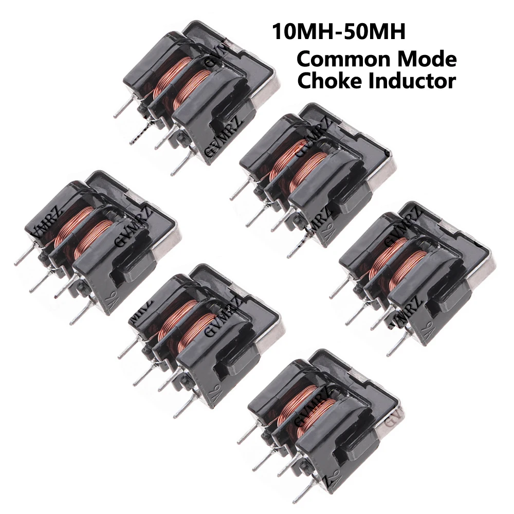 5PCS 10mH 20mH UU9.8 Common Mode Choke Inductor For Filter Pitch 30mH 40mH 50mH