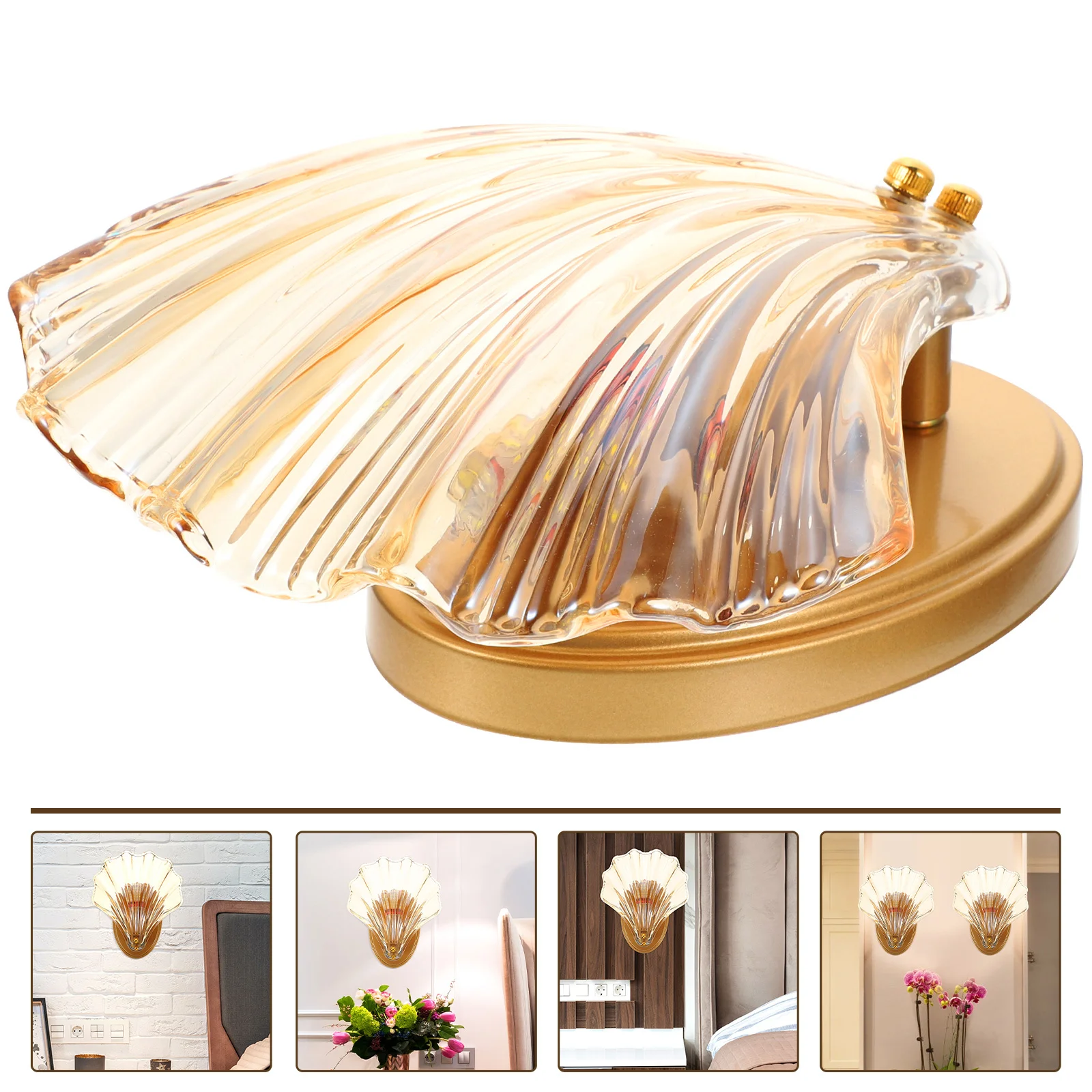 1 قطعة مصباح السرير الذهبي النمط الأمريكي الحائط ضوء ديكور المنزل الإضاءة لغرفة النوم الممر حجم صغير #4