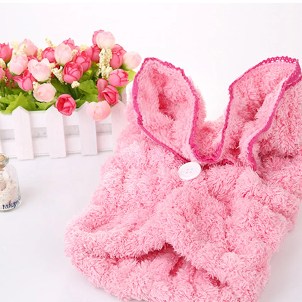 

1 шт., ультра впитывающий нейлон, полиэфирное волокно, шапочка для сушки волос, быстросохнущая, удобная, с бантом, с фиксированной кнопкой, для ванной комнаты