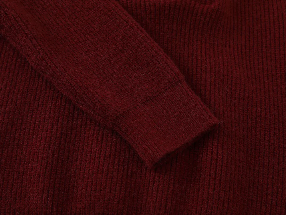 Maglione con cappuccio a quadretti a blocchi di colore falso in due pezzi Uomo Donna Autunno Inverno Casual Colletto della camicia allentato Maglione lavorato a maglia