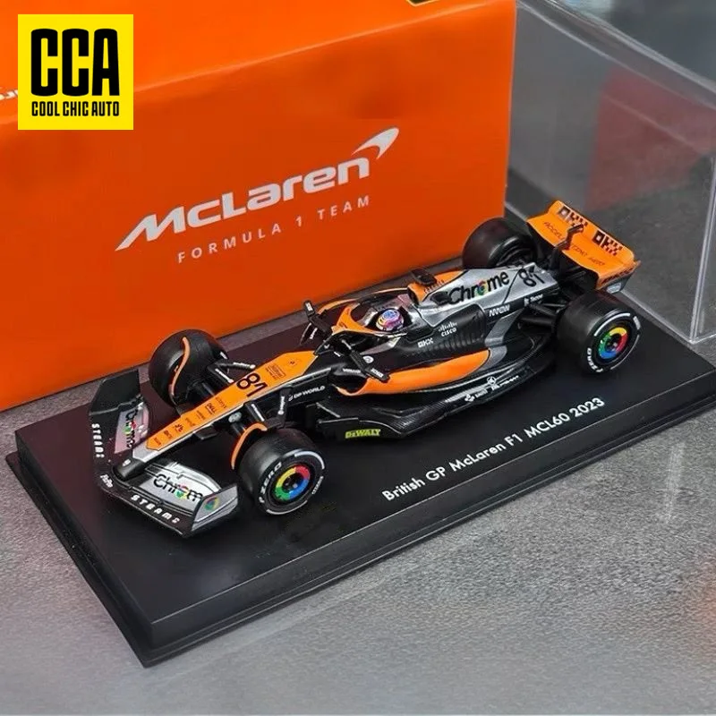 1:24 Mclaren MCL60 2023 4# Lando Norris P2 British GP F1 #81 Oscar Piastri Car Diecast Racing Car Model Competition Vehicles Toy