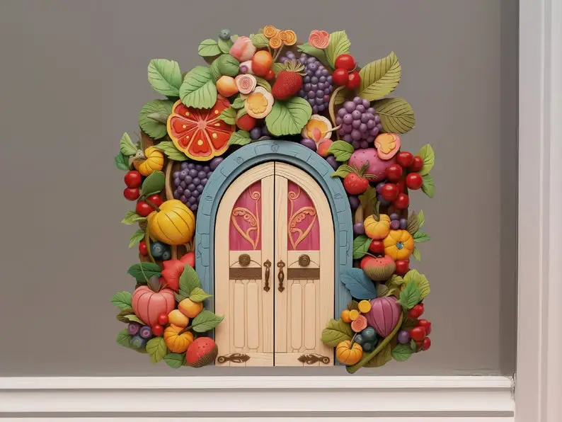 Fruit Garden House - Fairy Door 3D Wall Sticker