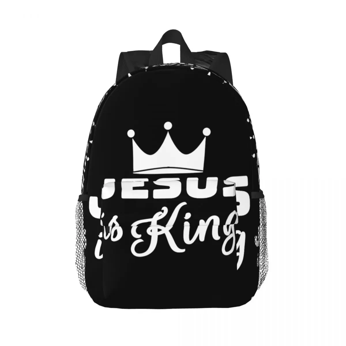 

Jesus Is King Backpack Middle High College School Student Bookbag