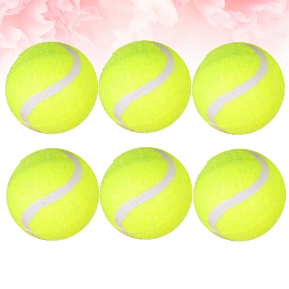 

6Pcs Training Tennis Balls Maintain Pressure Over Time High Elasticity for Court Practice Exercise Tennis Accessory Machine Use