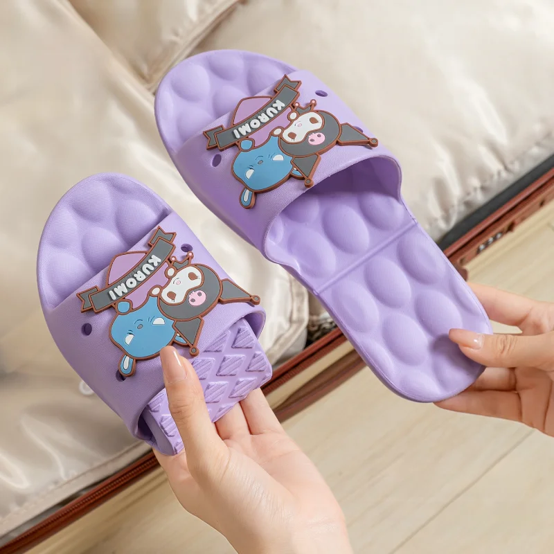 أحذية كاجوال للأطفال المفتوحة تو النعال إيفا الكرتون أحذية الصيف أحذية للفتيات لينة أسفل المضادة للانزلاق الأرجواني الوردي الأحذية حجم 36-43 #5