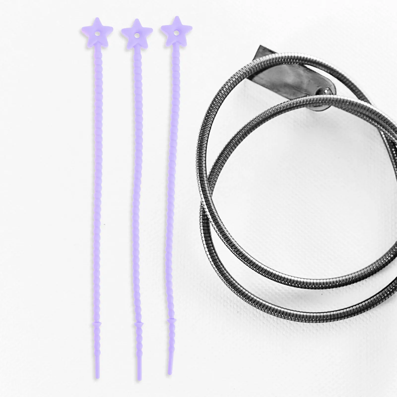 40Pcs Silicone Cable Ties Cord Organizer Bands Reusable Flexible Straps for Headphones Charging Cables Office Travel