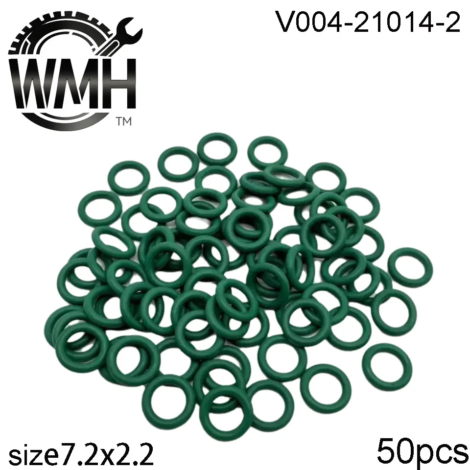 50Pcs Universal Fuel Injector Repair Kit Rubber O-Ring 21014-2 Size Is 7.2x2.2 Car Accessories