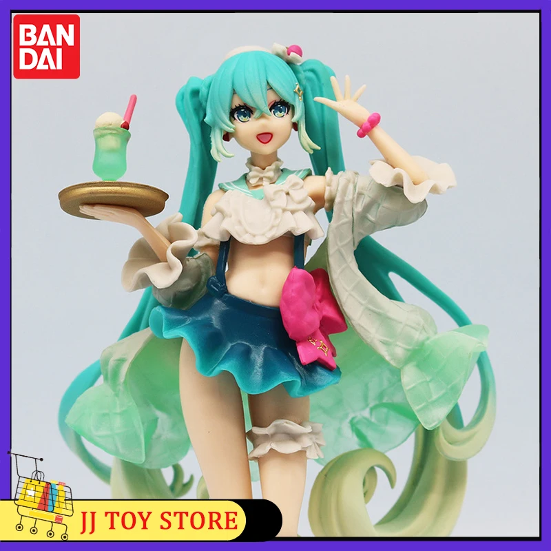 Anime Hatsune Miku Anime Figure Creative Vocaloid Melon Soda Float Pvc Model Desktop Ornaments Decoration Kawaii Doll Toys Gift