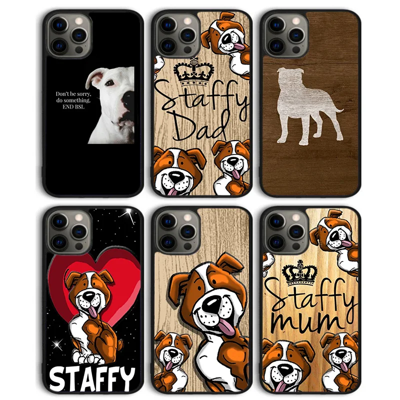 Staffordshire Bull Terrier Staffy Dog Phone Case Cover for iPhone 16 15 SE2020 14 13 11 12 Pro Max mini XS XR X PlusS Coque