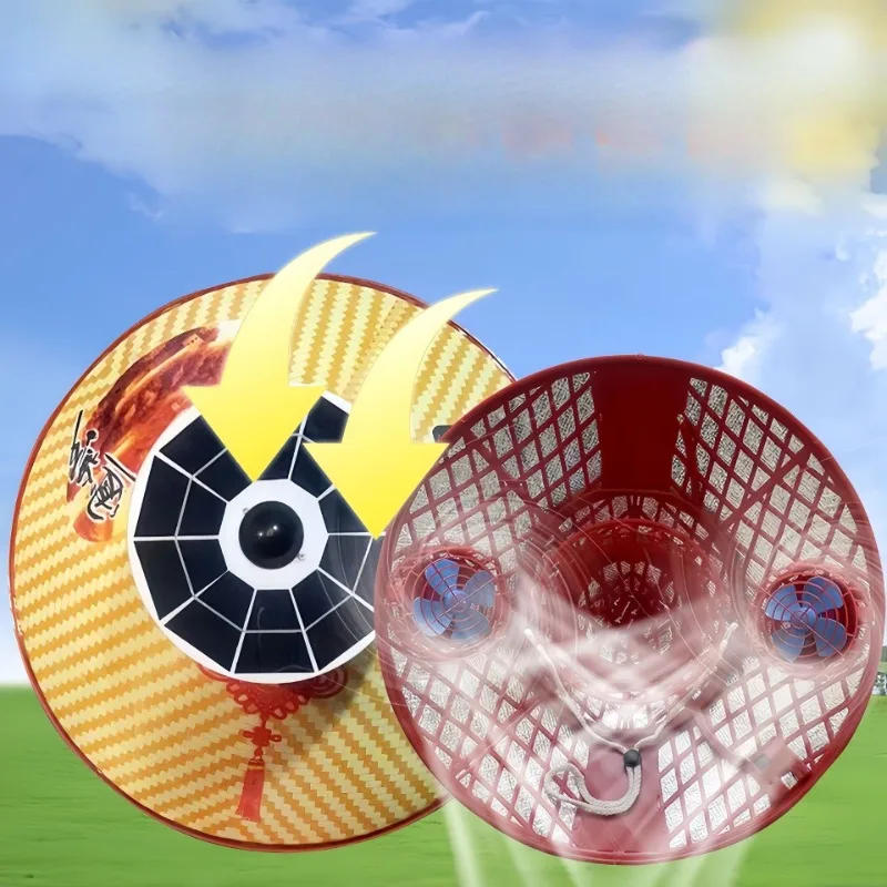 

Sun Hat with Solar Cooling Outdoor Sun Protection Rainproof No Charging Needed for Farming Tea Picking Construction Work
