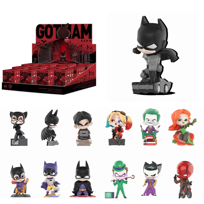 DC Gotham City Series Mystery Box 1PC/12PCS Blind Box POPMART Action Figure BATMAN HARLY QUINN JOKER JUSTICE LEAGUE