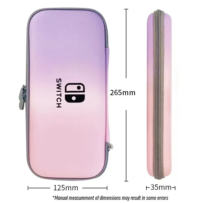 Bolsa de almacenamiento protectora para consola de juegos NS Switch, funda de Color degradado para Switch OLED con ranuras para tarjetas, bolso de viaje