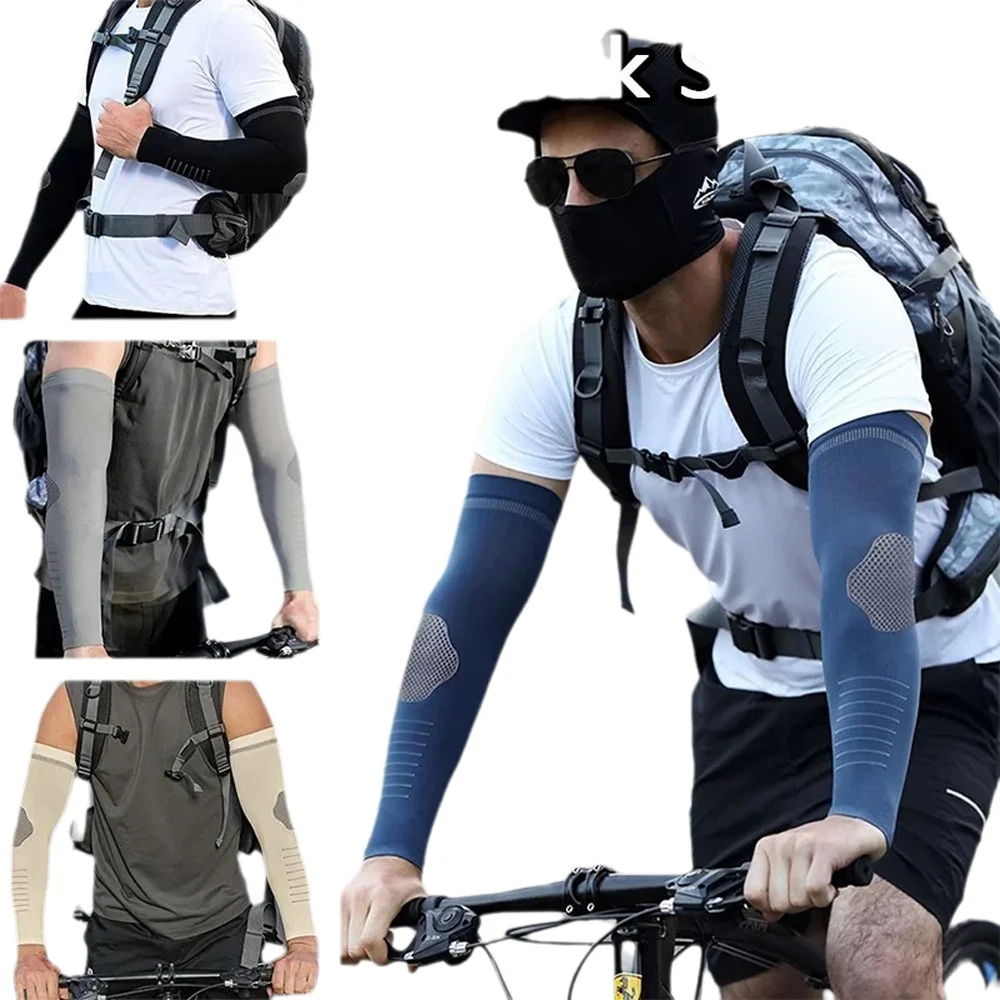 AliExpress WRELS Ice Silk Sleeves Sun Protection Anti-UV Quick Dry Cycling Sleeves Breathable Cooling Sweat-absorb Elastic Hiking Sleeves
