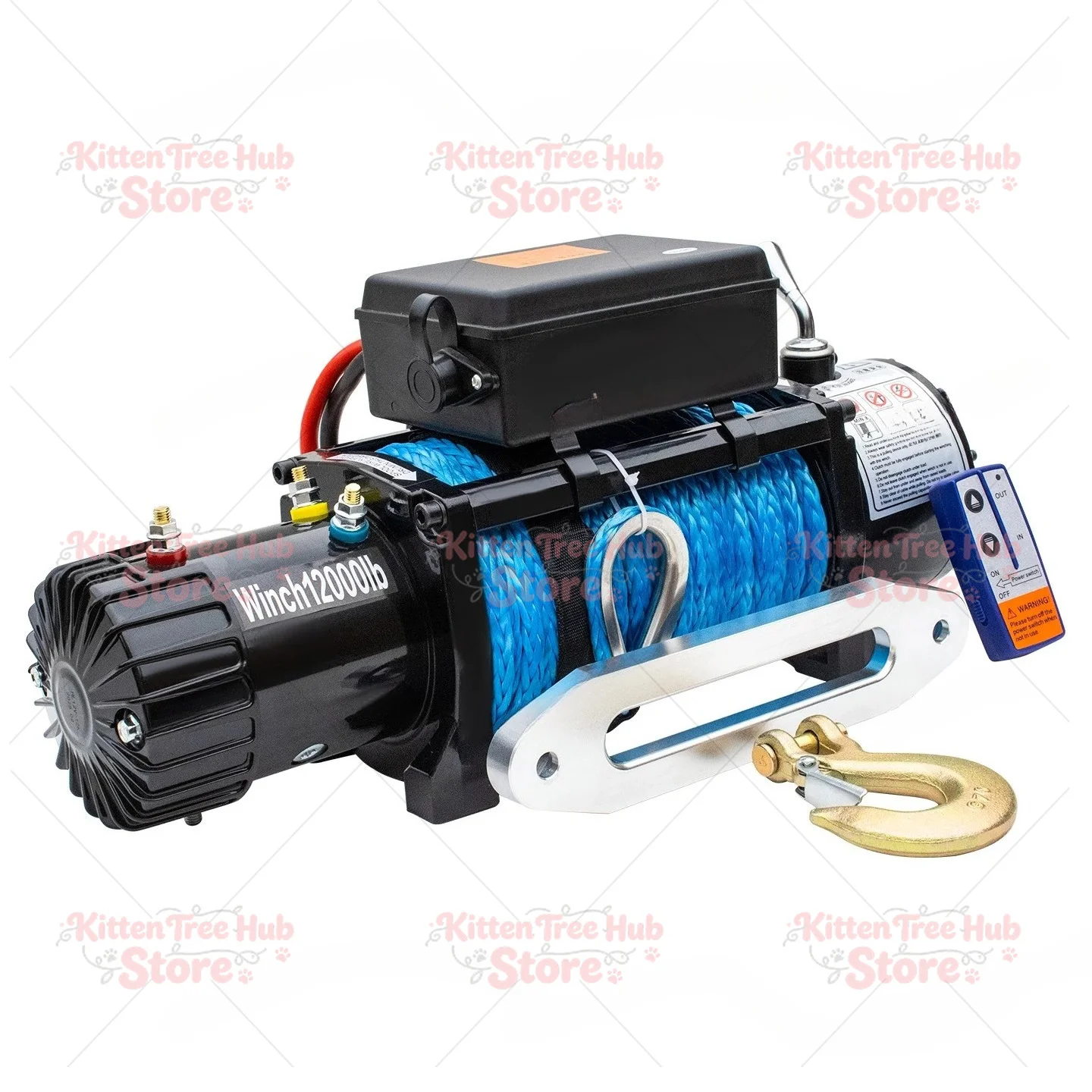 Electric winch truck crane traction small remote control winch 12v