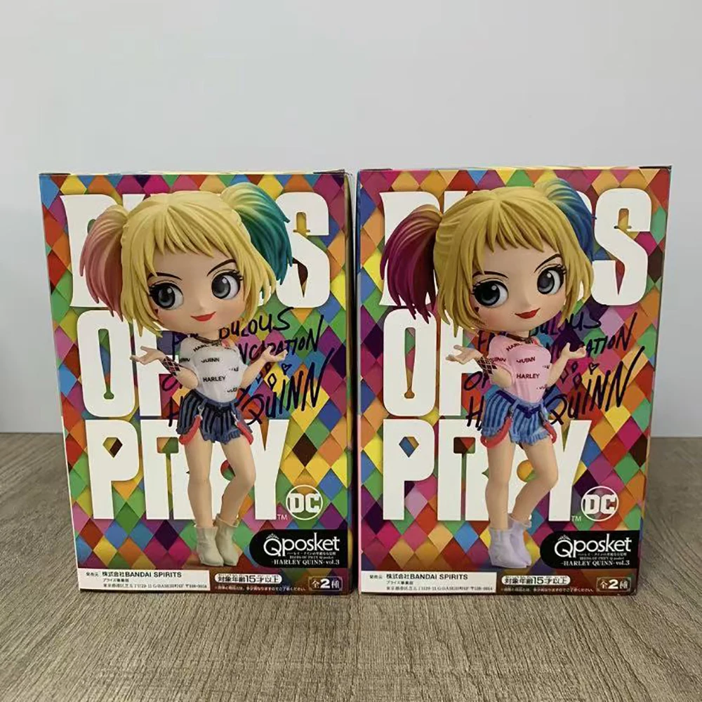 100% original em estoque bandai espíritos banpresto dc quadrinhos q posket q posket pássaros de alegria harley quinn anime figura garagem kit
