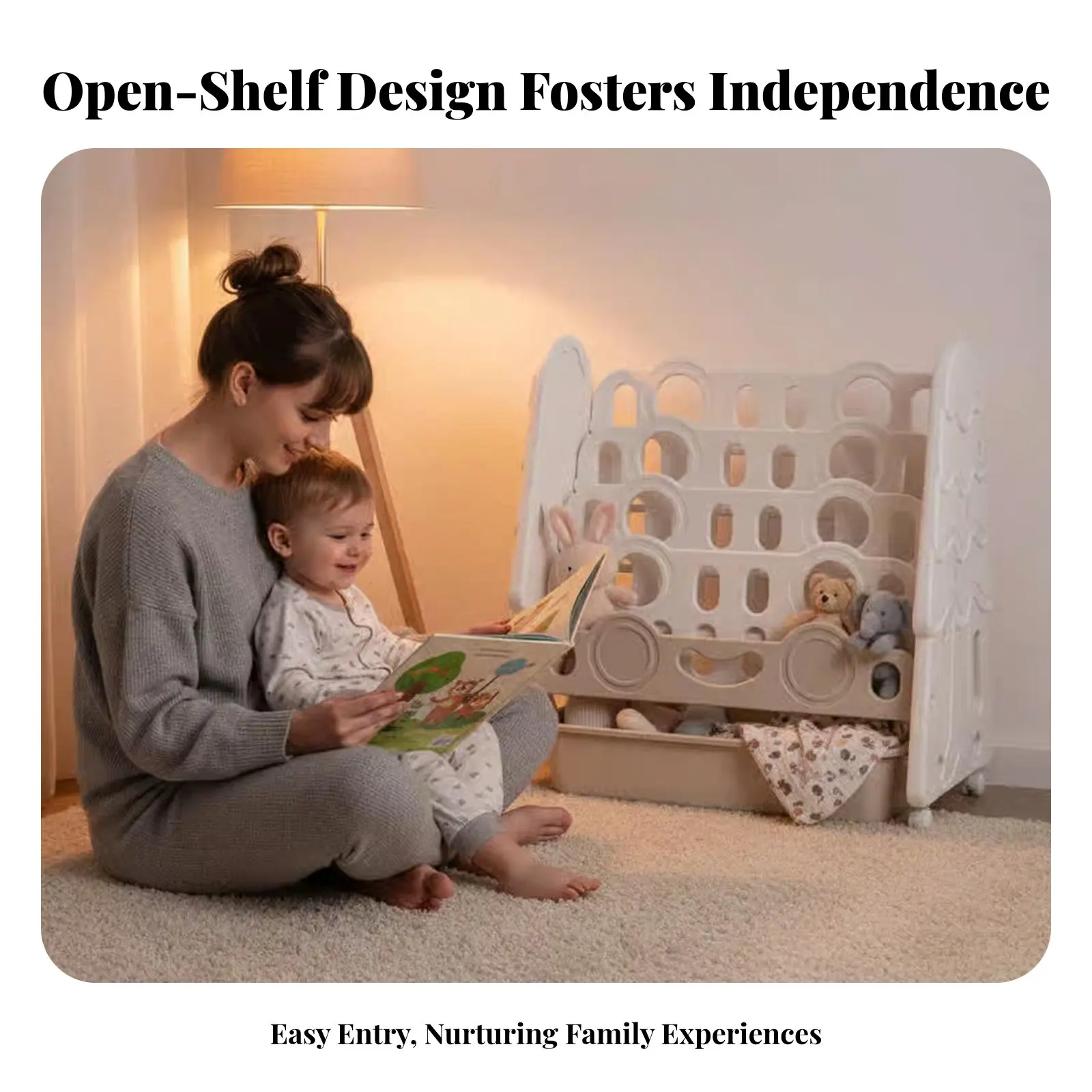 ローリングブックトロリー-かわいい遊び心のある生き物デザイン-家庭用収納-ロック可能なキャスター-大容量-学生、教育者向け