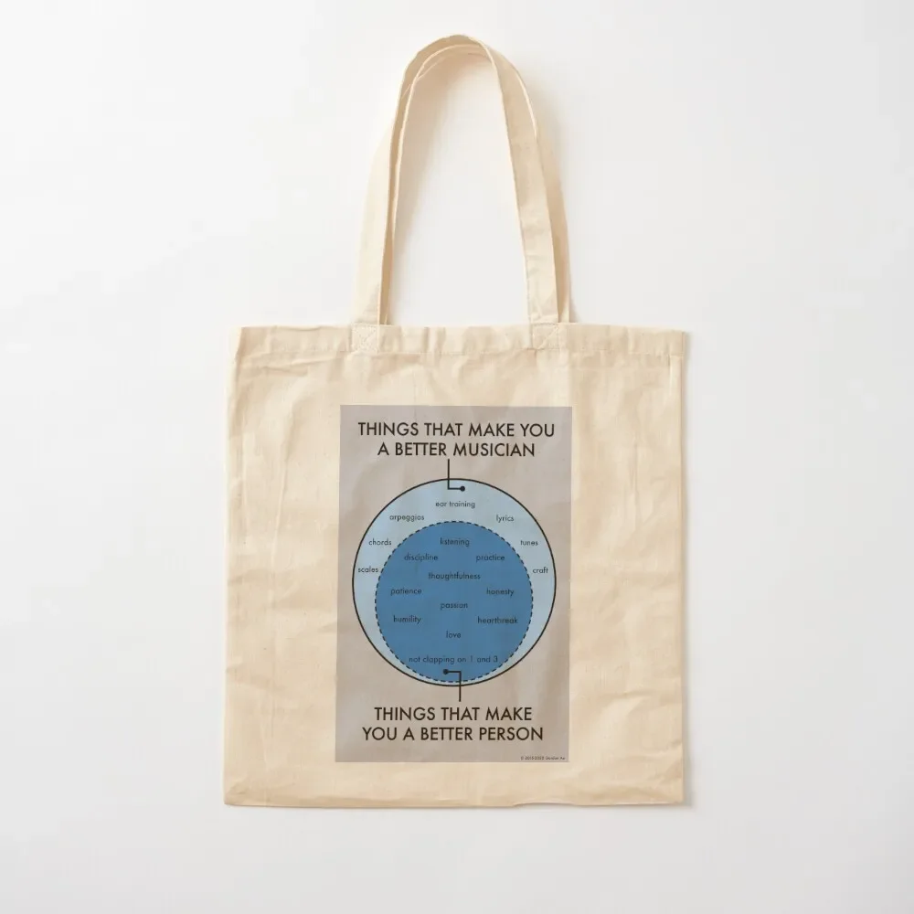 

Better Person, Better Musician Venn Diagram Tote Bag Eco bag tote bag Cloth bags bags for women