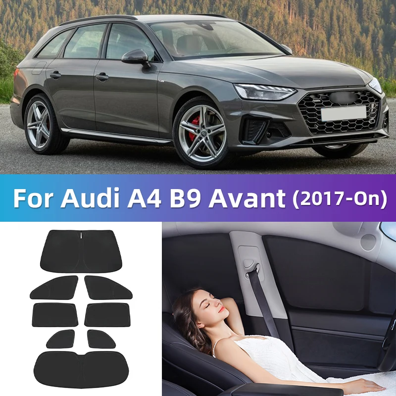 For Audi A4 B9 Avant 2017-2023 2024Custom Full Cover Car Window Sunshade Privacy Blind Curtain Travel camping car to sleepinside