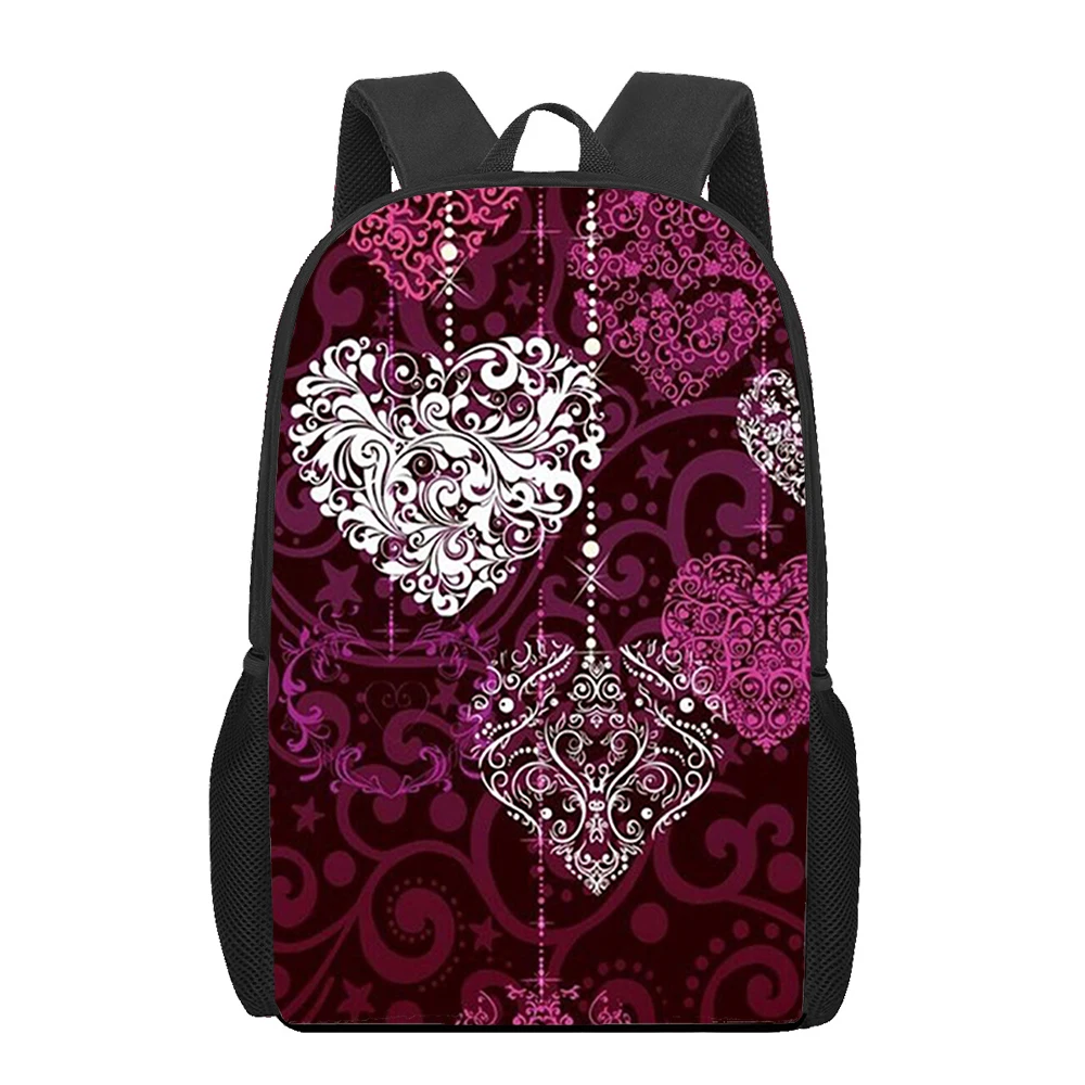 Bohemia Mandala Mochila com 3D Flower Print, mochila escolar, mochila leve para adolescentes, mochila para laptop, viagem, estudo, trabalho, 16"