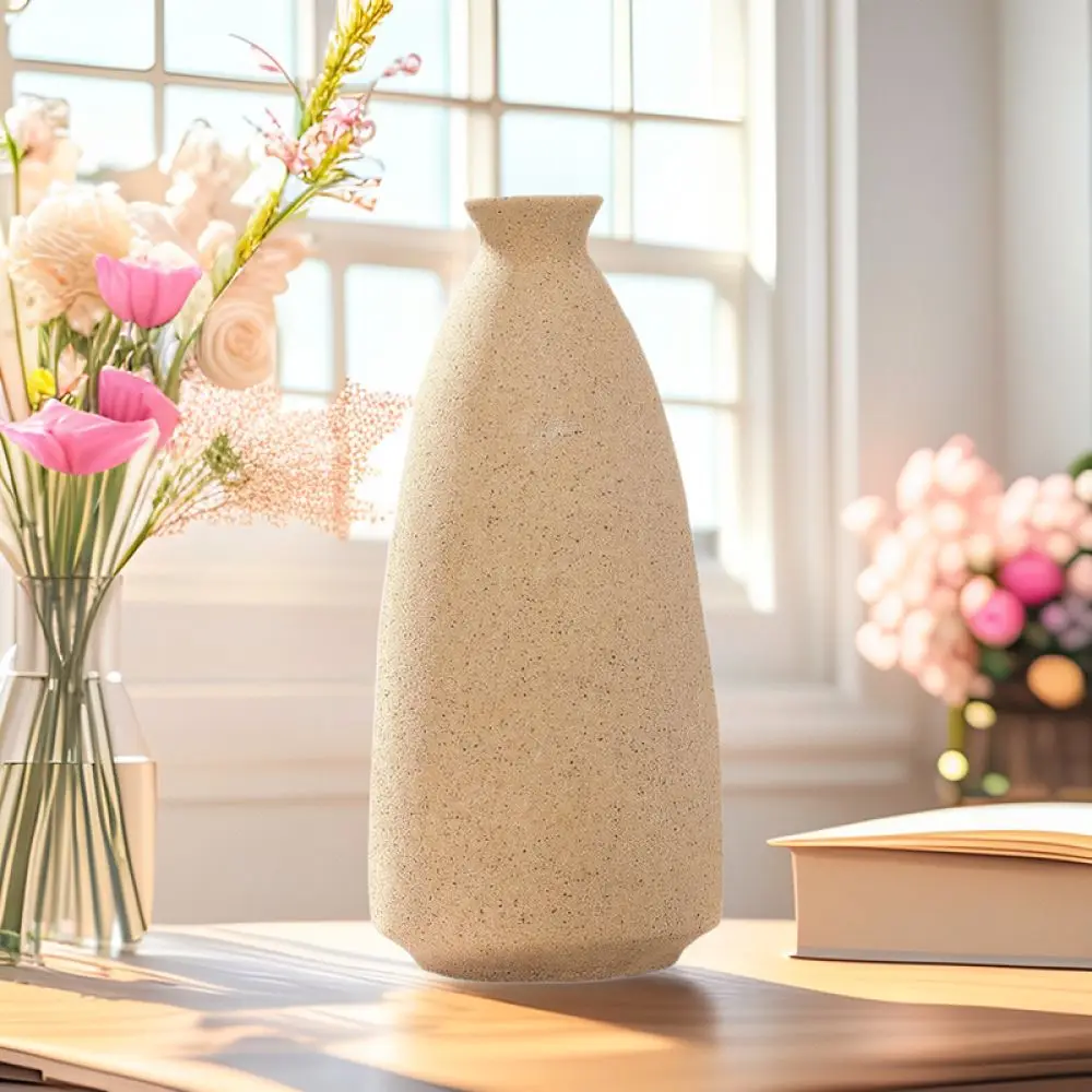 Nordic Style Ceramic Vase Matte Morandi Color Minimalist Home Decoration Flower Pot For Dried Floral Display Ornament