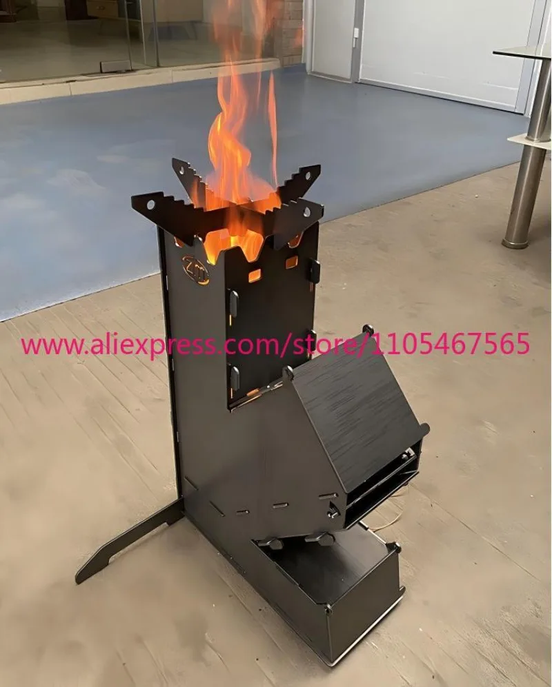 1PCS new fishing tent stove heating wood stove portable  camping picnic hiking rocket