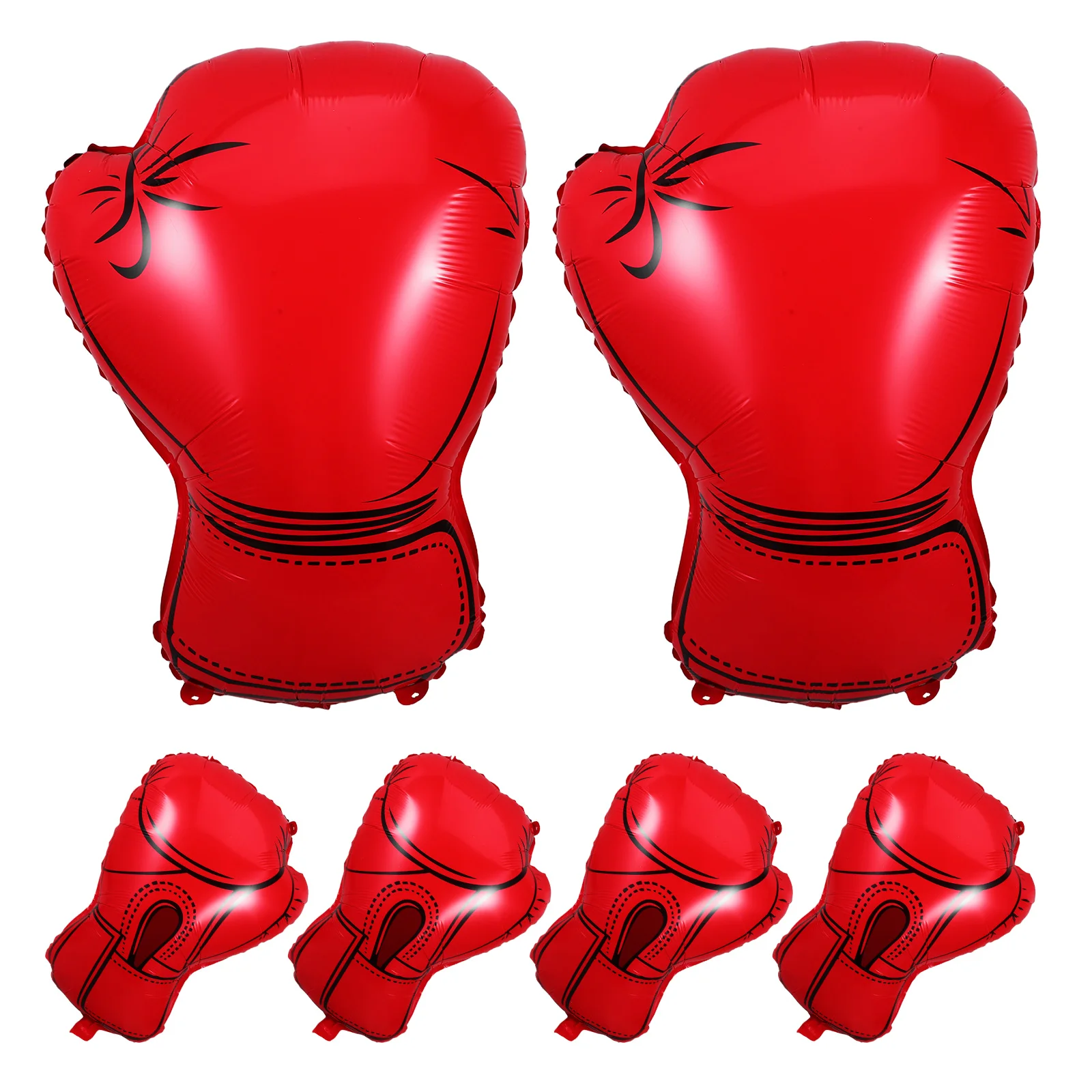 

6 Pcs Birthday Party Supplies Balloons Boxing Glove Decorations Gloves Cake Topper