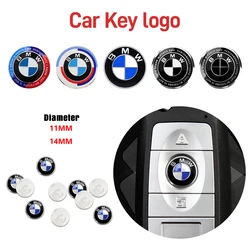 2/5/10pcs 11/14MM 3D Aluminum Car Stickers Auto Key Shell Emblem Pasters For BMW E46 E90 E60 F30 F10 E39 E36 F20 G30 G20 E87 E92