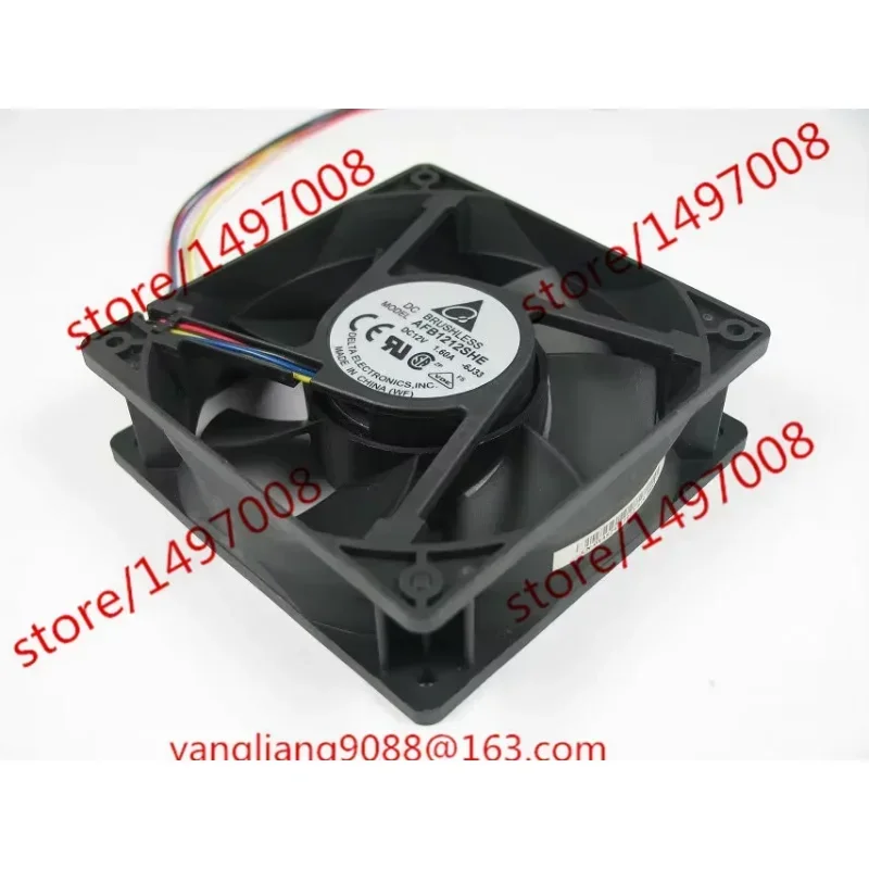 

Delta Electronics AFB1212SHE 6J33 DC 12V 1.60A 120x120x38mm Server Cooling Fan