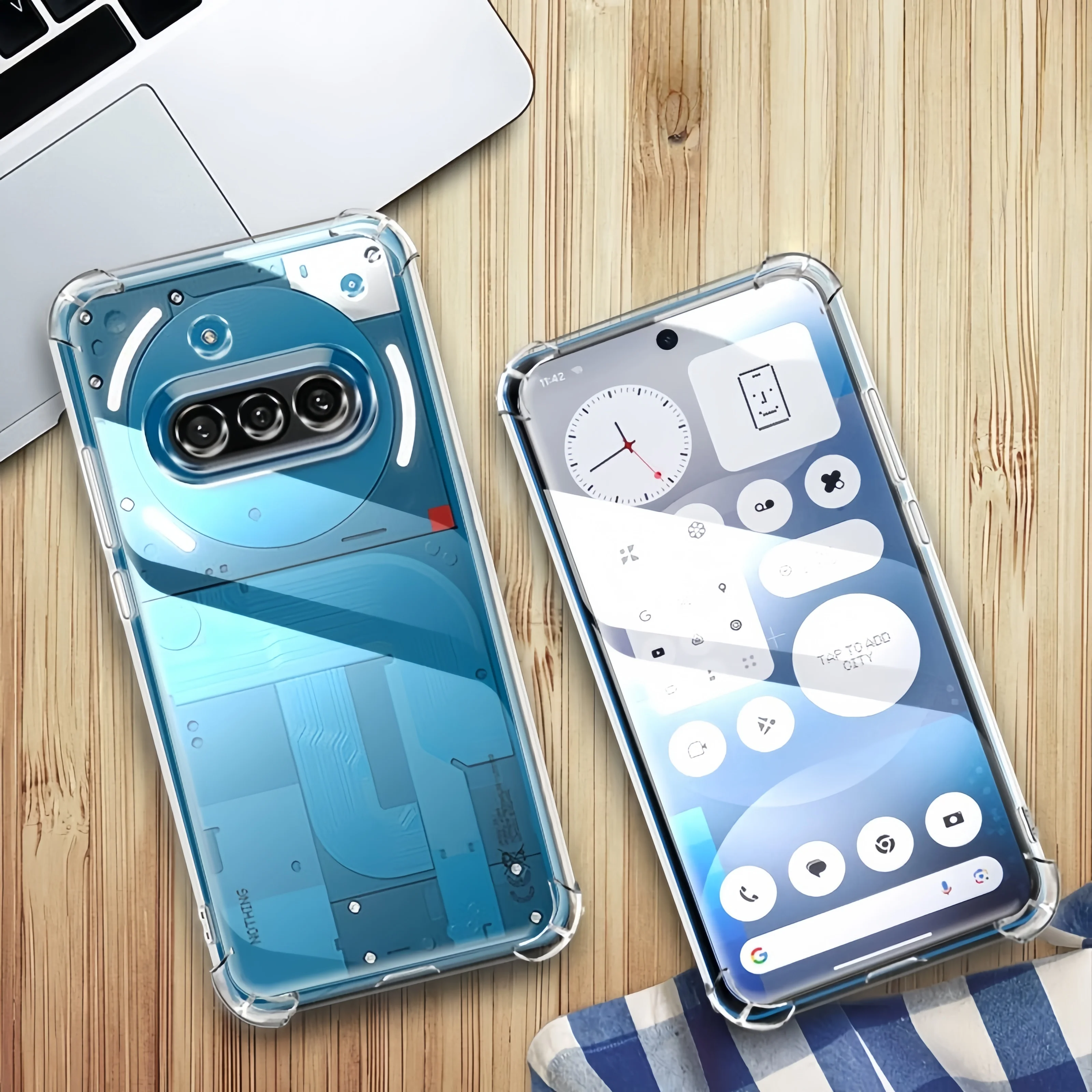 Transparente TPU Stoßfeste Schutzhülle für Nothing Phone 3a/ 3a Pro / 2 / 2a - Klar
