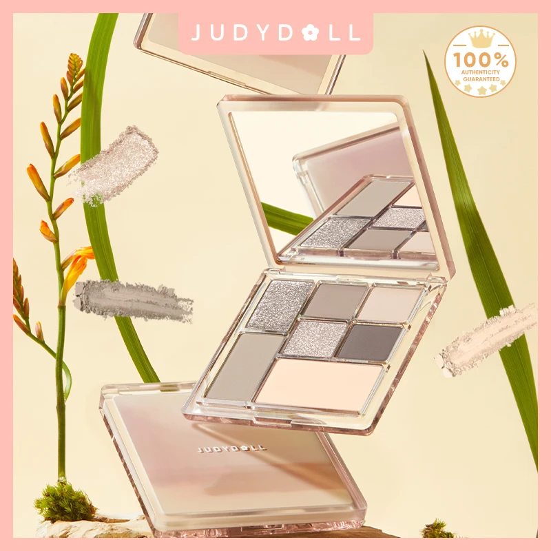 Judydoll Fun Seven-Color Palette Eye Shadow Palette, Easy to Smudge, Novice Eye Makeup