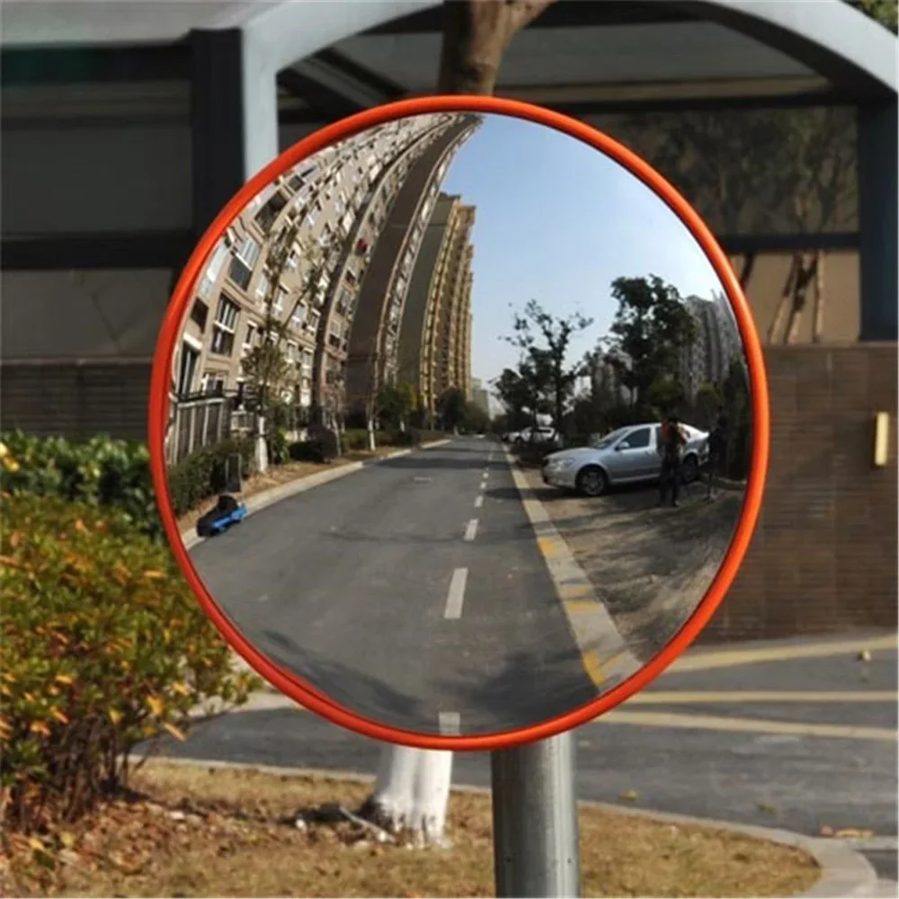 30cm130D Wide Angle Security Road Mirror Curved For Indoor Burglar Outdoor Safurance  RoadwaySafety Traffic Signal Convex Mirror