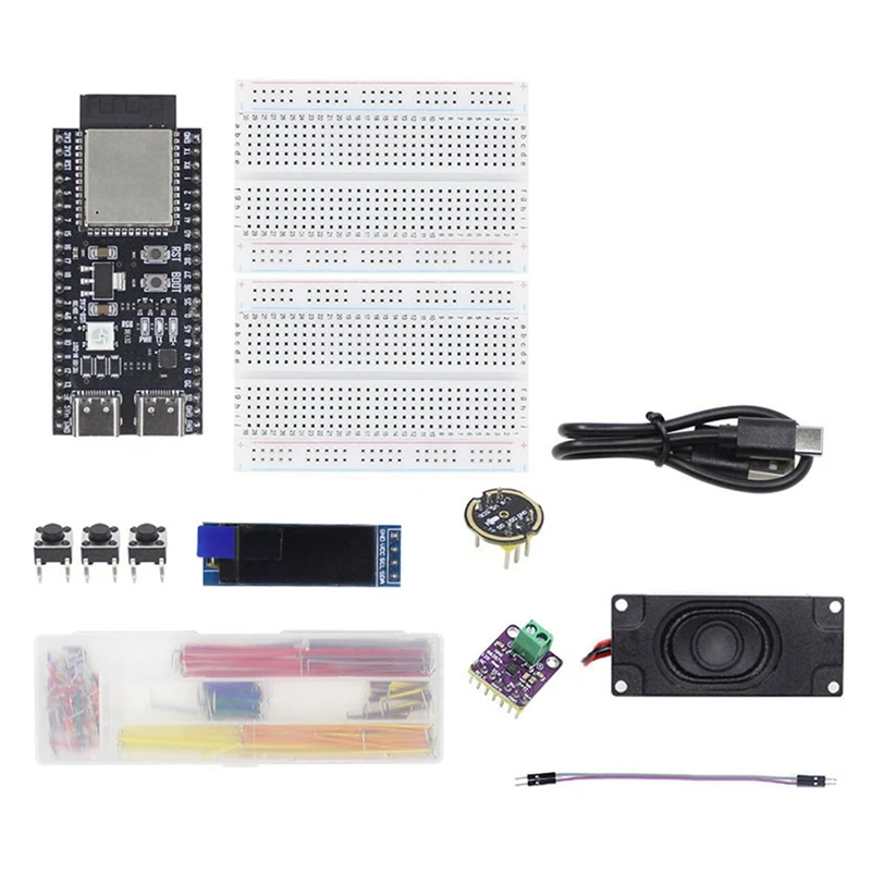 Breadboard 0.91 Inch Kit For Deepseek Xiaozhi AI Voice Chatbot Kit ESP32-S3 N16R8 Development Board