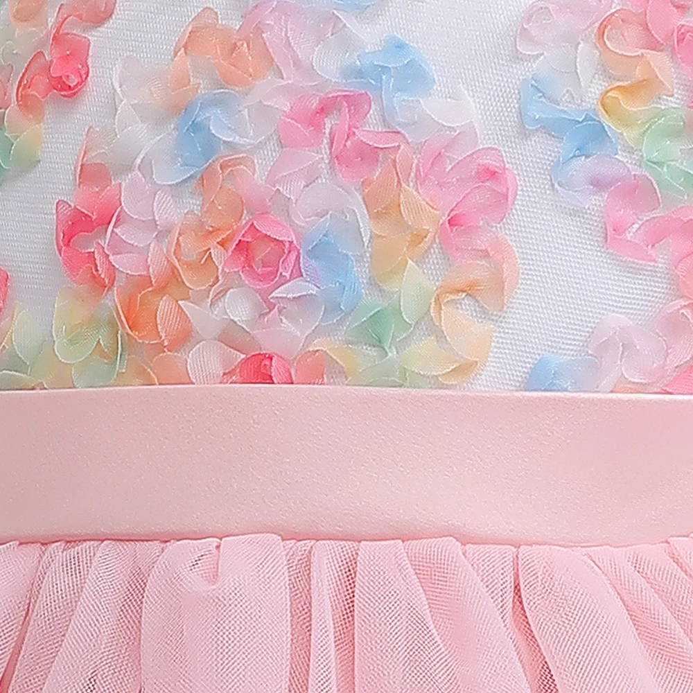 Summer Girl Party Dresses For Kids Birthday Princess Dress Tulle Girls Wedding Evening Vestidos Children Formal Pageant Clothes