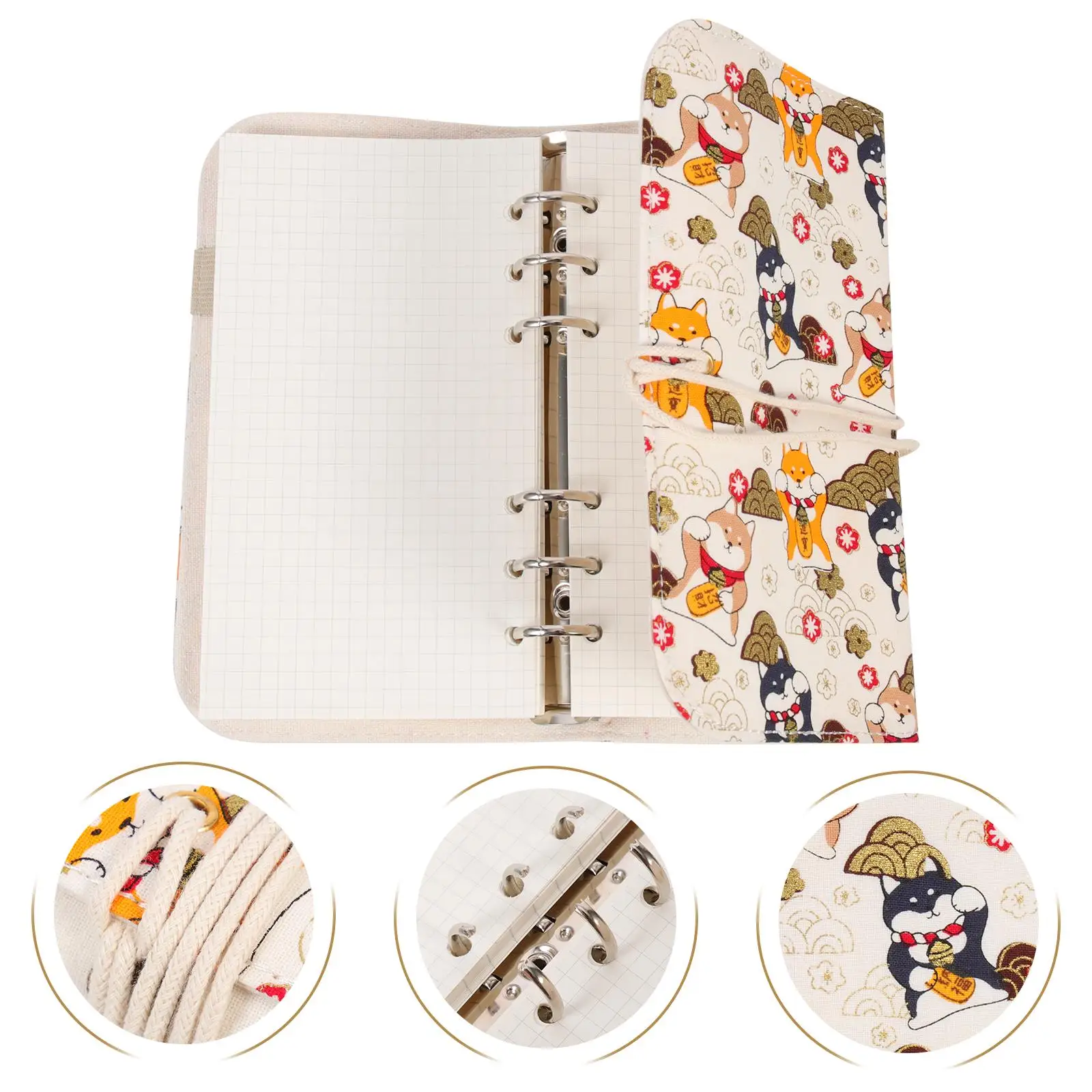 Planner Notepads Size Cotton Linen Cover Japanese Style Money Saving Planner Notebook Organizer Book