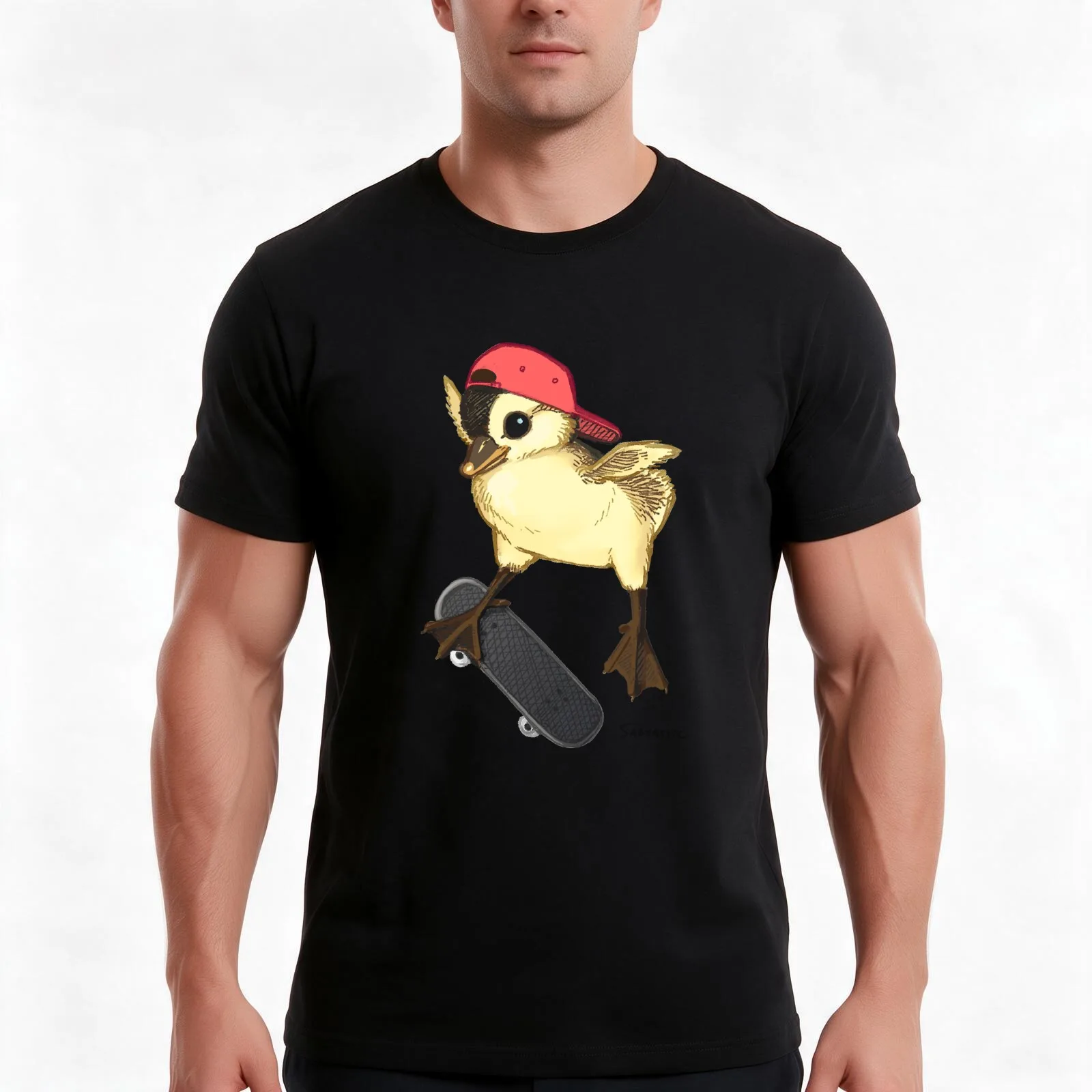 Extreme Babies - Chick Flip T-Shirt, Summer Casual Cotton Tee, Oversized Streetwear Tops, Vintage Graphic Print, 100% Cotton