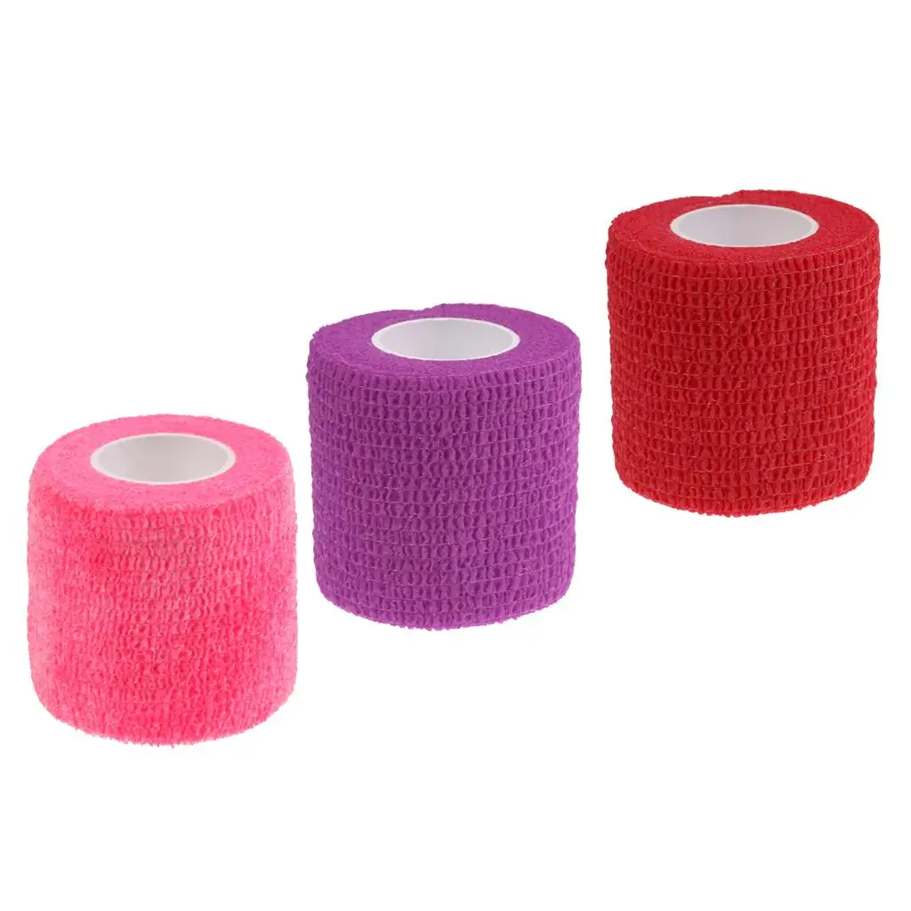 4,5 m elastisches selbstklebendes Erste-Hilfe-Verband, Rosa/Lila/Rot