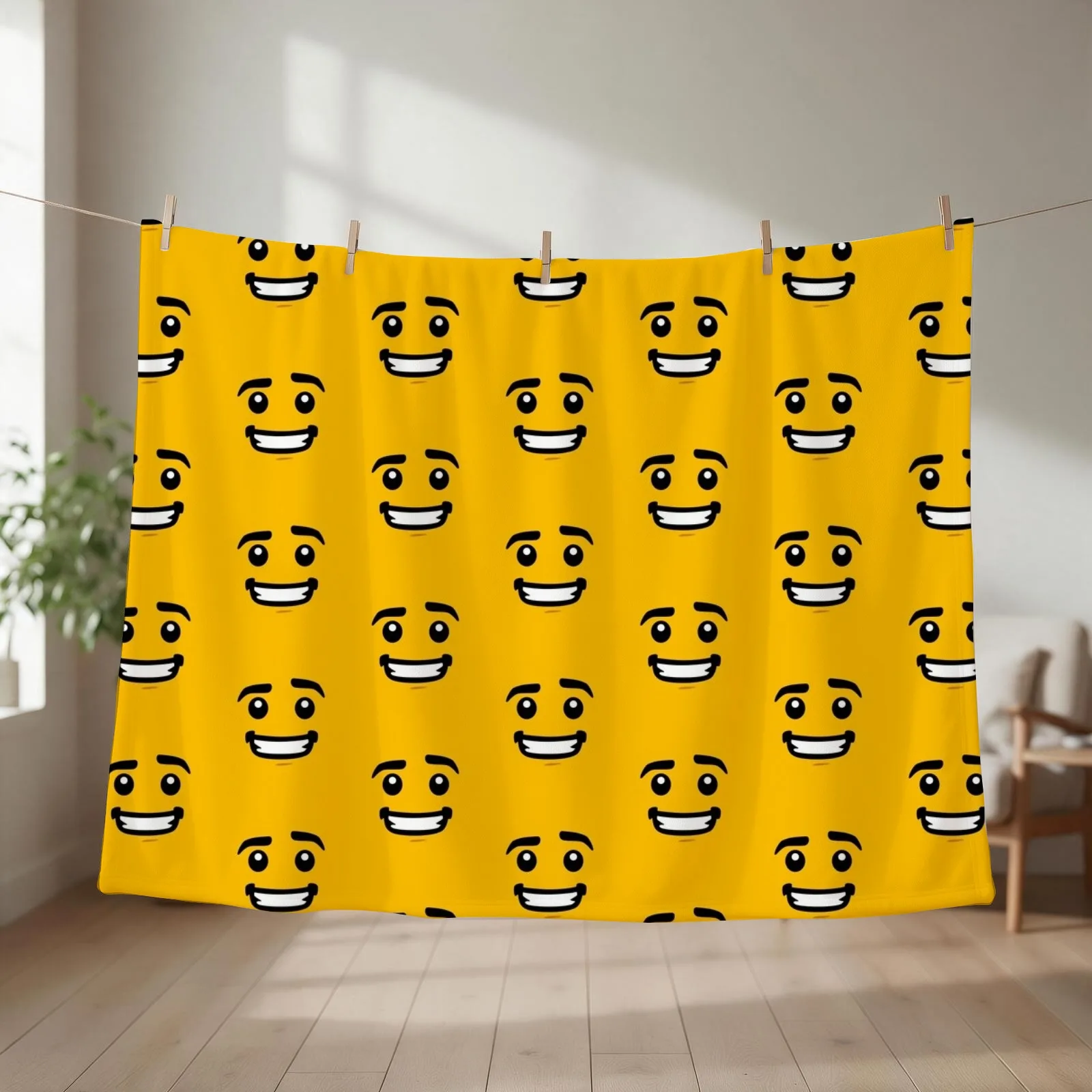Brick Face - Guy Throw Blanket couch cozy soft plush fuzzy picnic outdoor blanket