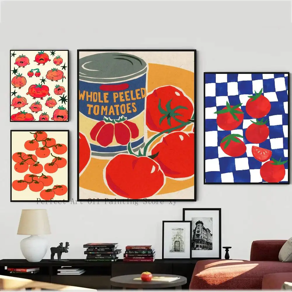Tomatoes Posters Living Room Bar Cafe Quality Canvas Vintage Style Comics Painting Art Home Wall Decor Picture