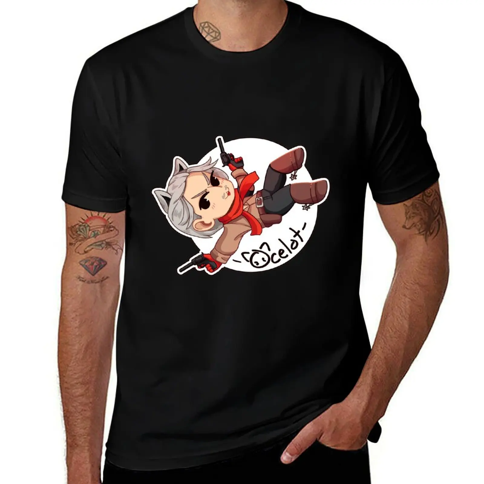 Revolver Ocelot Chibi T-Shirt Festival Casual Short Sleeve T-Shirt